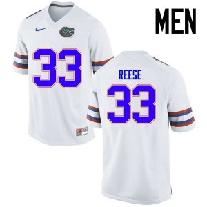 Men's Florida Gators #33 David Reese NCAA Nike White Authentic Stitched College Football Jersey WYH5062XX